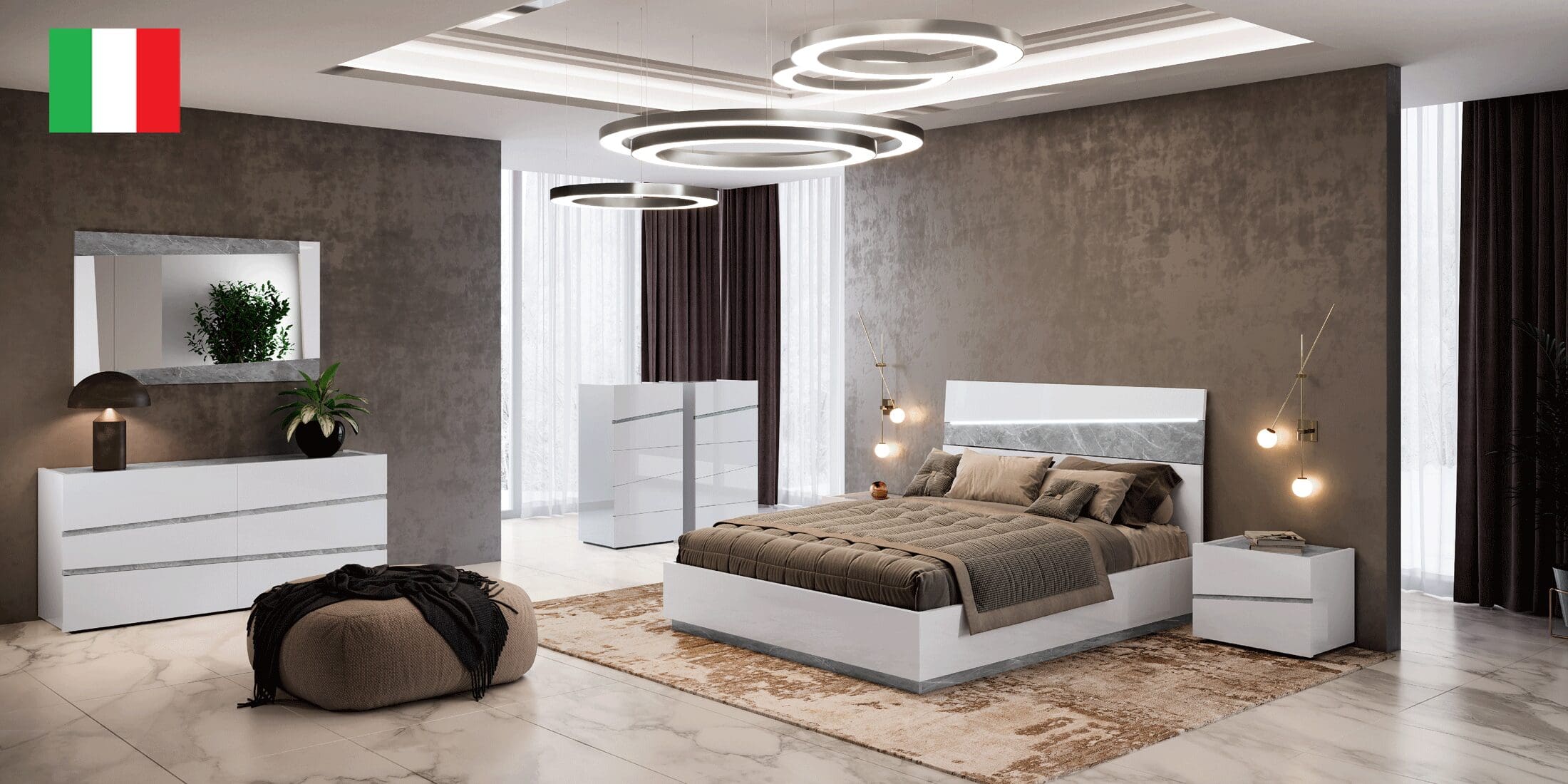 Alba Carrara Marble Light Collection
