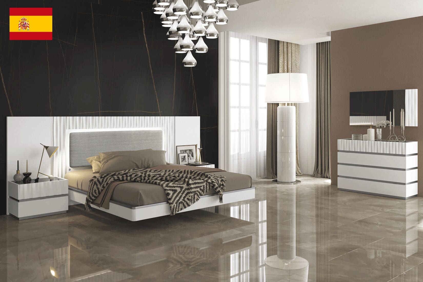 Marina White Bedroom Set