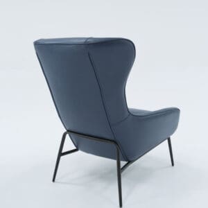 Susan Blue Wing-Back Lounge Chair