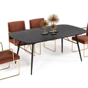 Alternative view of Billy Extendable Oak Gold Table