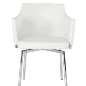 Alternative view of Kaweah Swivel White Dining Chair