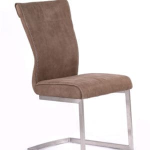 Alternative view of Zane Stitched Brown Fabric Chair Set
