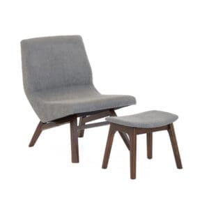 Walnut Bliss Chair & Ottoman