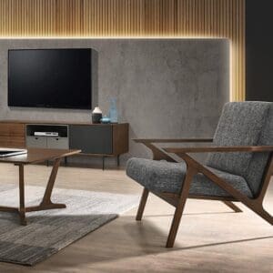 Candea Walnut Mid-Century Chair