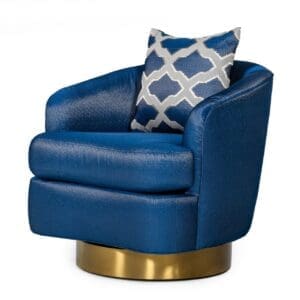 Niagra Blue Swivel Accent Chair