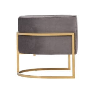 Landau Velvet Gold Accent Chair
