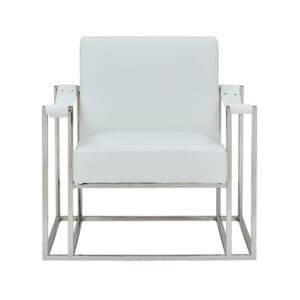 Larson Chic White Accent Chair