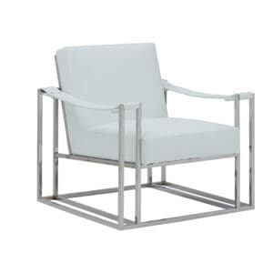 Alternative view of Larson Chic White Accent Chair