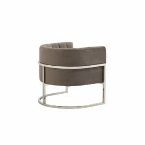 Alternative view of Landau Velvet Steel Accent Chair